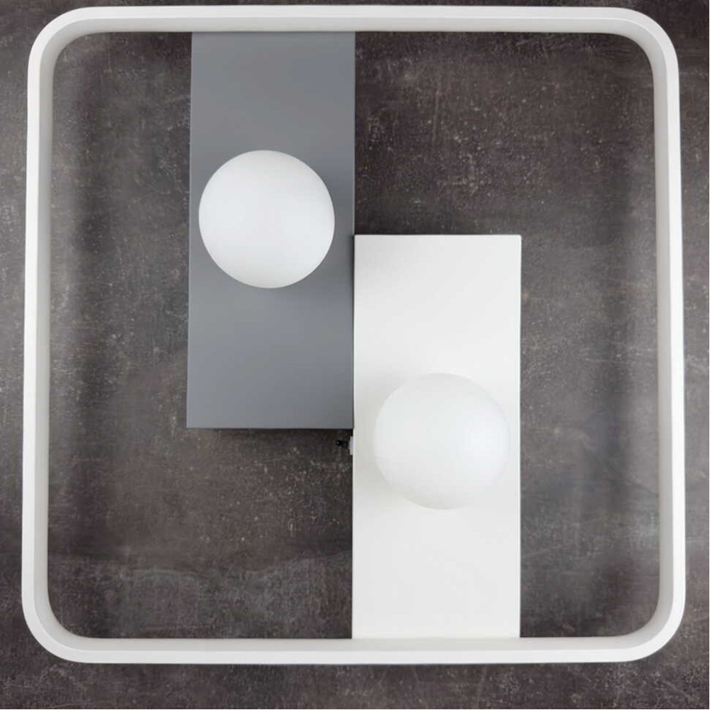 Светильник LED smart PICASSO-S с пультом 85Вт 3000-5000K 5900Lm Квадратный Бело-серый 220645